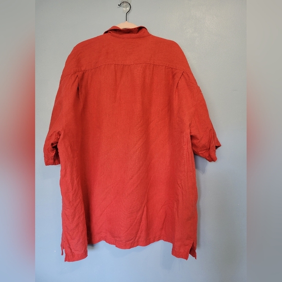 Tommy Bahama Men's Linen Shirt Red XXL - Picture 2 of 6